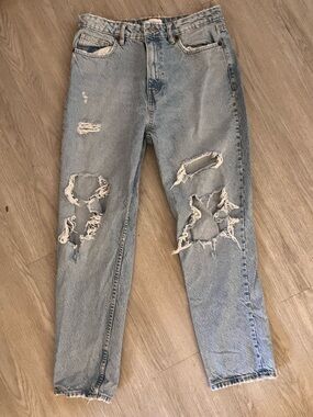 Zara Light Blue Distressed Denim 10